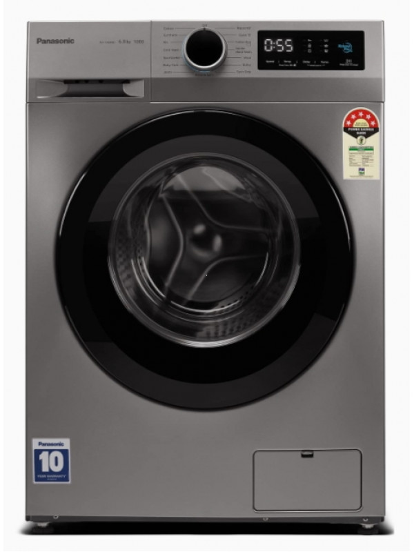Washing Machine: Panasonic 6 kg 5 Star Fully Automatic Front Loading Washing Machine (NA-106MB3L01, Grey)